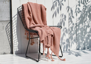 Knitted Throw Blanket With Tassels  Fringe Throw for Couch Bed Sofa — Kenya · WIMU Kitchen
