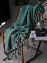 Knitted Throw Blanket With Tassels  Fringe Throw for Couch Bed Sofa — Kenya · WIMU Kitchen