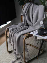 Knitted Throw Blanket With Tassels  Fringe Throw for Couch Bed Sofa — Kenya · WIMU Kitchen
