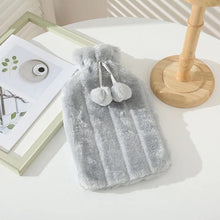 Cosy Faux Fur Pom Pom Hot Water Bottle - 2 Litre — Kenya · WIMU Kitchen