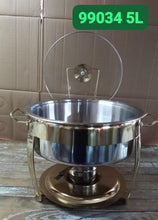 Round Food Warmer Stainless Steel Chafing Dish With Hanging Lid — Kenya · WIMU Kitchen
