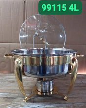 Round Food Warmer Stainless Steel Chafing Dish With Hanging Lid — Kenya · WIMU Kitchen