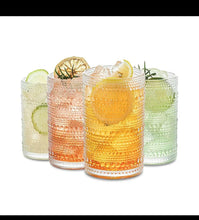 Vintage Embossed Crystal Glass Cocktail Juice Mug 400ml Nordic Beaded Design (view 2) — Kenya · WIMU Kitchen