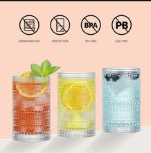 Vintage Embossed Crystal Glass Cocktail Juice Mug 400ml Nordic Beaded Design (view 3) — Kenya · WIMU Kitchen