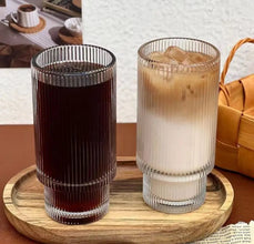 Set of 6 Ribbed Aesthetic Highball Crystal Glasses – 330ml Vintage Multi-Purpose Drinkware — Kenya · WIMU Kitchen