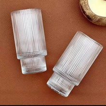 Set of 6 Ribbed Aesthetic Highball Crystal Glasses – 330ml Vintage Multi-Purpose Drinkware (view 2) — Kenya · WIMU Kitchen