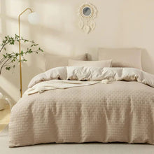 Luxury Waffle Weave Poplin Cotton Duvet Cover Set 6x7 with 2 Pillowcases — Kenya · WIMU Kitchen
