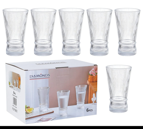 Hand-Blown Luxury Clear Goblet Glass Cup (300ml, Set of 6) — Kenya · WIMU Kitchen Nairobi