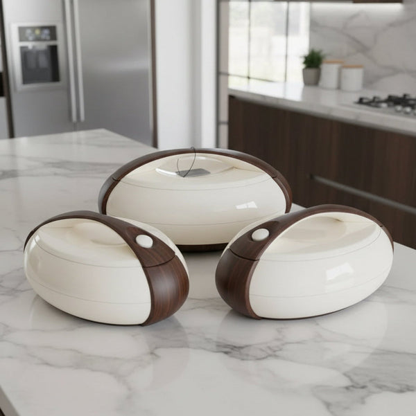 Forever Gold Luxury Food Warmer Set – Silver Plated Oval Hot Pots 4L × 3pcs Buffet Serving Set Kenya — Kenya · WIMU Kitchen Nairobi