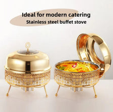 8.0L Round Chaffing Dish Buffet Food Warmer  Luxury Stainless Steel Food Warmer with Glass Lid Kenya — Kenya · WIMU Kitchen