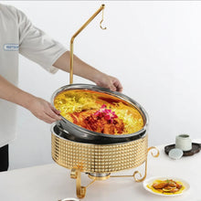 10L Round Chafing Dish Buffet Food Warmer Luxury Stainless Steel Food Warmer with Glass Lid Kenya — Kenya · WIMU Kitchen