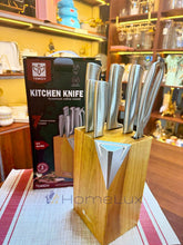 7pcs Stainless Steel Knife Set with Wooden Block | Hollow Handle Kitchen Knives in Kenya (view 2) — Kenya · WIMU Kitchen