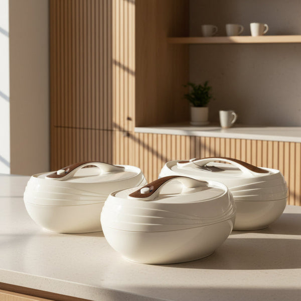 Forever Gold Insulated Hotpot Casserole Set 3pcs (4L 5L 6L) — Kenya · WIMU Kitchen Nairobi