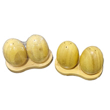 Bamboo Salt & Pepper Shaker Set with Wooden Tray – Egg-Shaped Natural Wood Spice Dispensers, 3 Piece — WIMU Kitchen Nairobi — Kenya · WIMU Kitchen