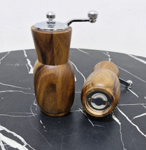 Acacia Salt & Pepper Grinder Set with Crank Handle – Manual Mill with Adjustable Steel Mechanism, Steel Top & Base — WIMU Kitchen Nairobi — Kenya · WIMU Kitchen