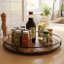 360° Rotating Lazy Susan Organizer with Iron Frame Edge – Spinning Turntable Spice Rack, Countertop, Pantry & Bathroom Caddy — WIMU Kitchen Nairobi — Kenya · WIMU Kitchen