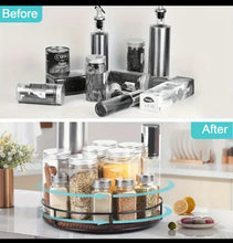 360° Rotating Lazy Susan Organizer with Iron Frame Edge – Spinning Turntable Spice Rack, Countertop, Pantry & Bathroom Caddy — WIMU Kitchen Nairobi — Kenya · WIMU Kitchen