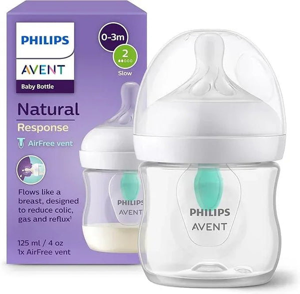 Philips AVENT Natural Response Bottle 125 ml with AirFree Valve, BPA-Free, for Babies 0 Months+ (Model SCY670/01) — Kenya · WIMU Kitchen Nairobi