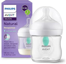 Philips AVENT Natural Response Bottle 125 ml with AirFree Valve, BPA-Free, for Babies 0 Months+ (Model SCY670/01) — Kenya · WIMU Kitchen