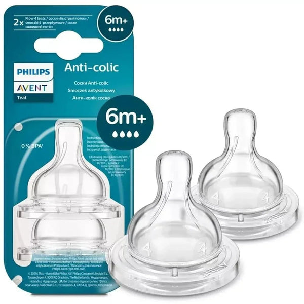 Philips Avent Anti-Colic Nipple | 6m+ Flow | Newborn Baby Bottle Teat | BPA Free | Pack of 2 | Suitable for All Philips Avent Anti-Colic Classic Feeding Bottles | SCY764/02 — Kenya · WIMU Kitchen Nairobi