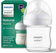 Philips Avent Natural Response Glass Baby Bottle - 240ml Baby Milk Bottle, BPA Free for Newbown Babies 1 Month+ (Model SCY933/01) (Copy) — Kenya · WIMU Kitchen