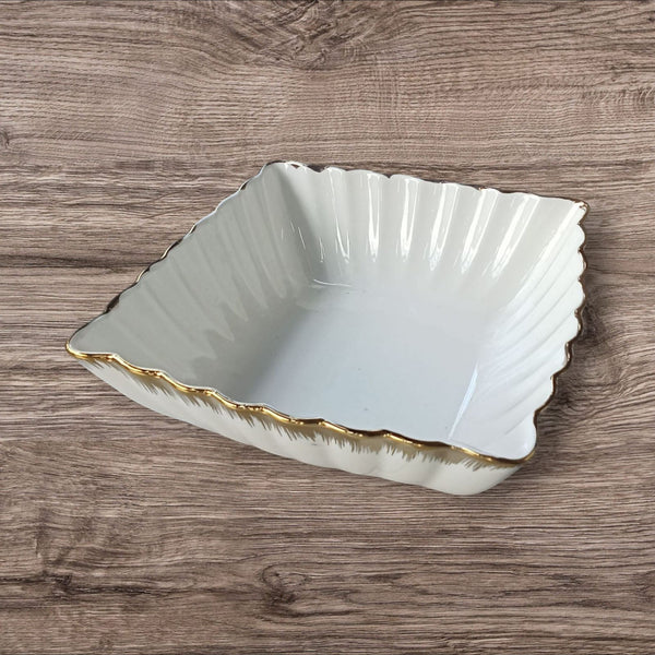 Gold-Rim Porcelain Serving Bowl – Big 10.5-Inch Statement Piece — WIMU Kitchen Nairobi — Kenya · WIMU Kitchen Nairobi