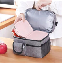 Double-Compartment Insulated Cooler Bag – Small Thermal Bag for Work & School (Grey) — WIMU Kitchen Nairobi — Kenya · WIMU Kitchen