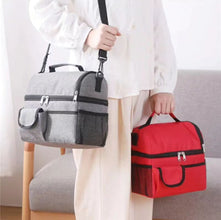 Double-Compartment Insulated Cooler Bag – Small Thermal Bag for Work & School (Grey) — WIMU Kitchen Nairobi — Kenya · WIMU Kitchen