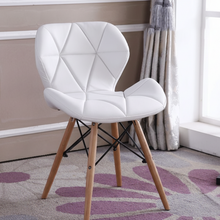 Padded Faux Leather Eames-Style Dining Chair with Beech Wood Legs — Kenya · WIMU Kitchen
