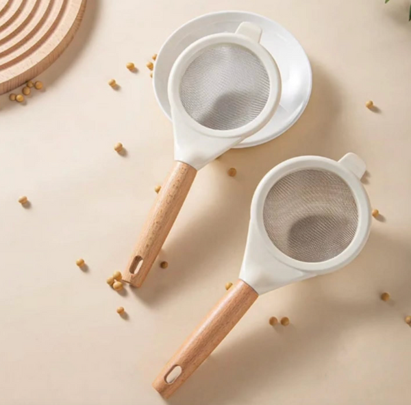 Wooden handle stainless mesh sieve — Kenya · WIMU Kitchen Nairobi