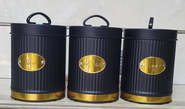 3pc Alloy Canister Set — Kenya · WIMU Kitchen Nairobi