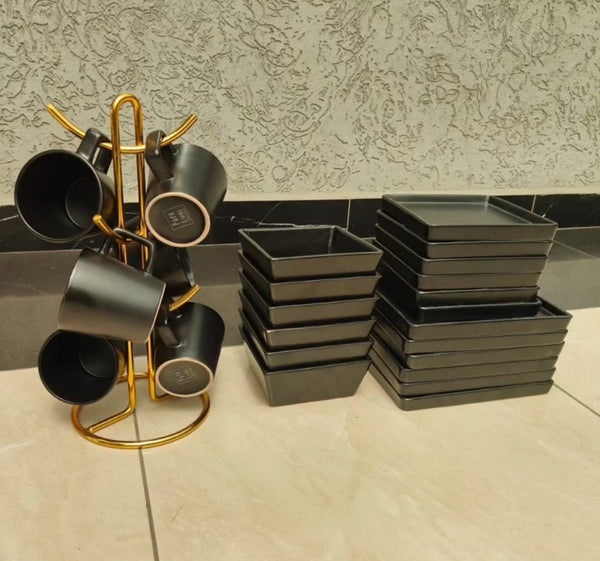 European style black dinner set — Kenya · WIMU Kitchen Nairobi