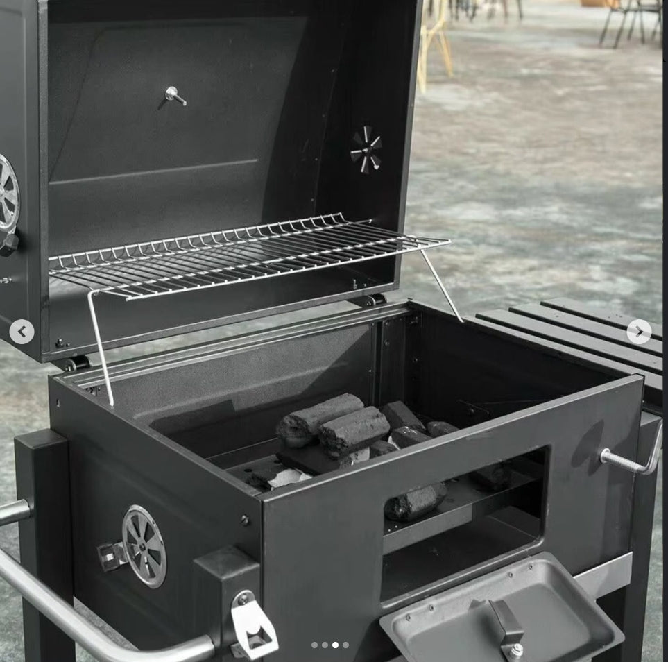 Outdoor Garden Barbecue Portable BBQ Grill Outdoor Large Charcoal Trolley Rectangular BBQ Barbecue Grill (view 4) — buy in Kenya at WIMU Kitchen Nairobi · M-Pesa accepted