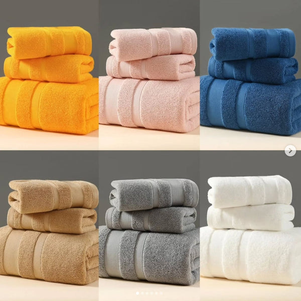 3 pcs Combed Cotton Bath Towel Sets — Kenya · WIMU Kitchen Nairobi