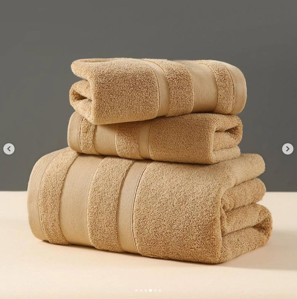 3 pcs Combed Cotton Bath Towel Sets (view 5) — buy in Kenya at WIMU Kitchen Nairobi · M-Pesa accepted