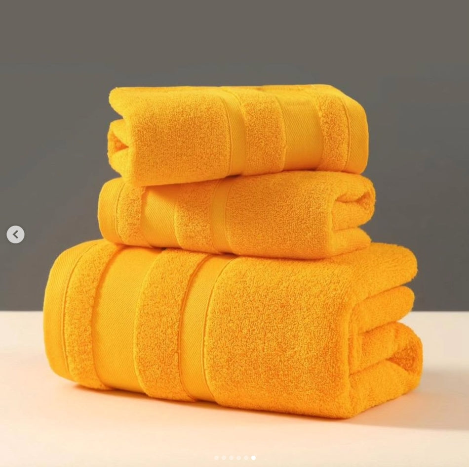 3 pcs Combed Cotton Bath Towel Sets (view 2) — buy in Kenya at WIMU Kitchen Nairobi · M-Pesa accepted