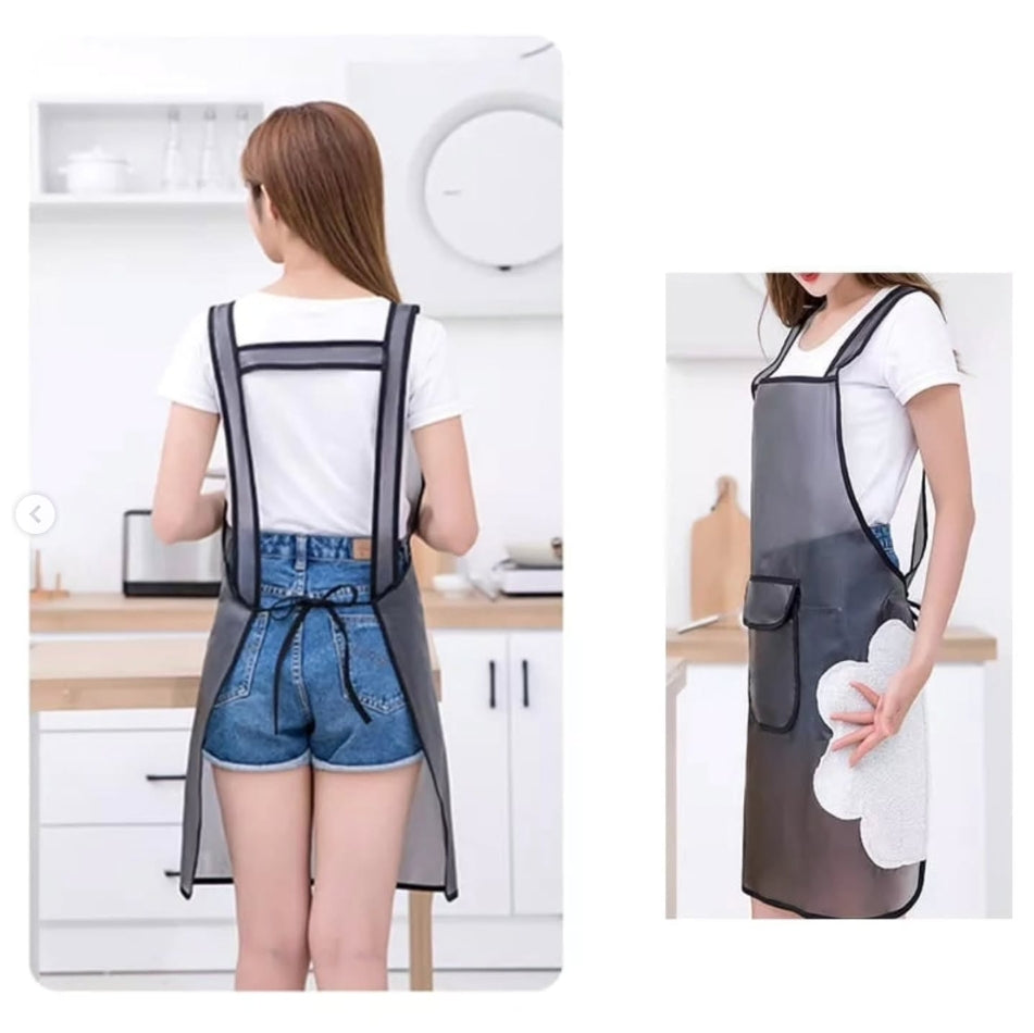Transparent waterproof kitchen apron (view 3) — buy in Kenya at WIMU Kitchen Nairobi · M-Pesa accepted