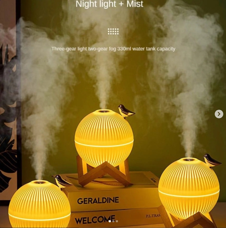 Lark Bird Ultrasonic Air Humidifier diffuser Maker Atomizer for Home / Office with wooden stand — buy in Kenya at WIMU Kitchen Nairobi · M-Pesa accepted