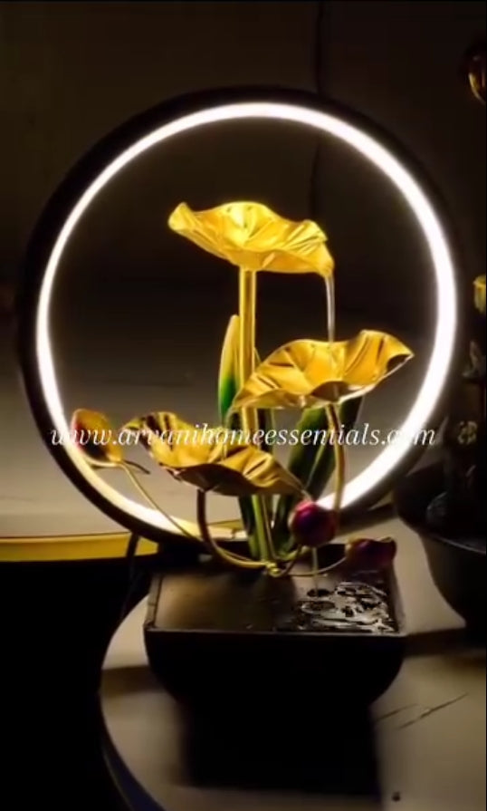 Tabletop water fountain with LED ring lights — Kenya · WIMU Kitchen Nairobi