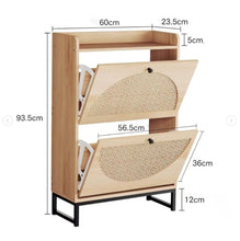 Premium Quality Rattan Wooden Black Bucket Flip Shoe Cabinet (view 2) — Kenya · WIMU Kitchen