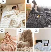 **Soft Bubble Winter Throw Blanket Plain (view 2) — Kenya · WIMU Kitchen