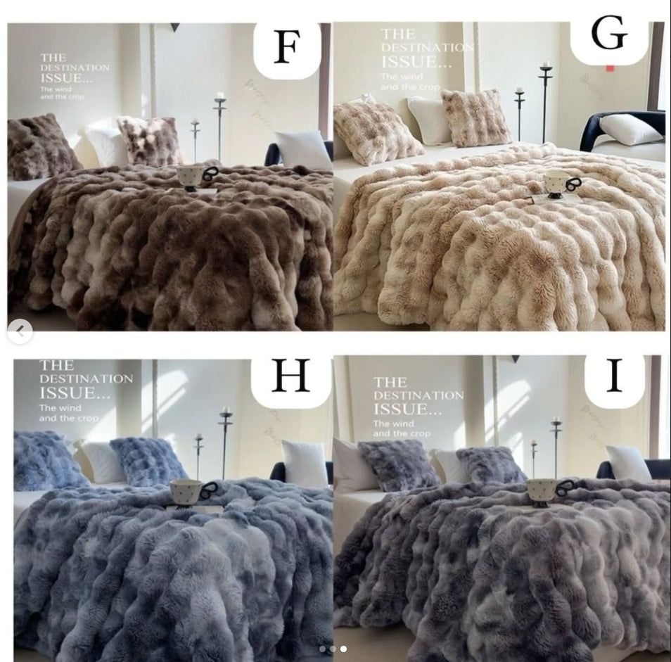 **Soft Bubble Winter Throw Blanket Plain (view 3) — buy in Kenya at WIMU Kitchen Nairobi · M-Pesa accepted