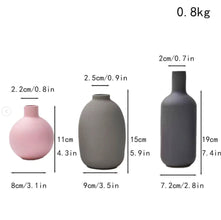 Set of 3 simple, elegant design , muted color vases (view 3) — Kenya · WIMU Kitchen