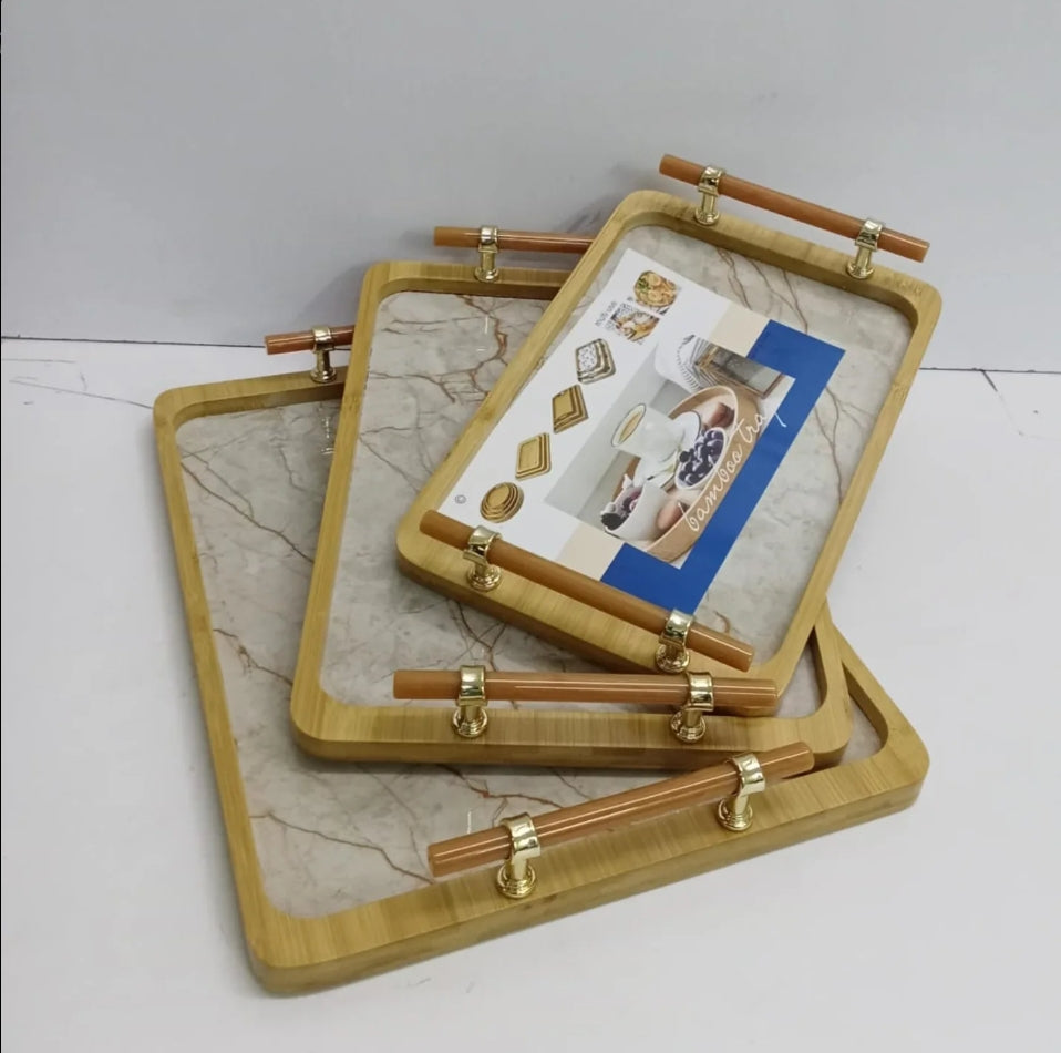 3 in 1 bamboo serving tray — buy in Kenya at WIMU Kitchen Nairobi · M-Pesa accepted