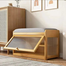 Wooden stool with shoe cabinet — Kenya · WIMU Kitchen