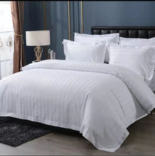 7*8ft Hotel Quality Cotton White satin stripped bedsheets — Kenya · WIMU Kitchen