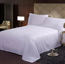 7*8ft Hotel Quality Cotton White satin stripped bedsheets — Kenya · WIMU Kitchen