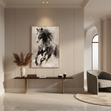 Framed Horse Printed & Oil Textured Canvas Wall Art — Kenya · WIMU Kitchen