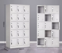 15-Door Steel Locker Cabinet with Individual Locks - 5-Tier 3-Column Shared Storage — WIMU Kitchen Nairobi — Kenya · WIMU Kitchen