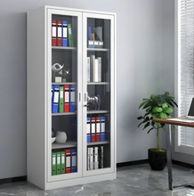 Steel Bookcase Cabinet with Hinged Glass Doors - Visible Storage for Books and Files — WIMU Kitchen Nairobi — Kenya · WIMU Kitchen